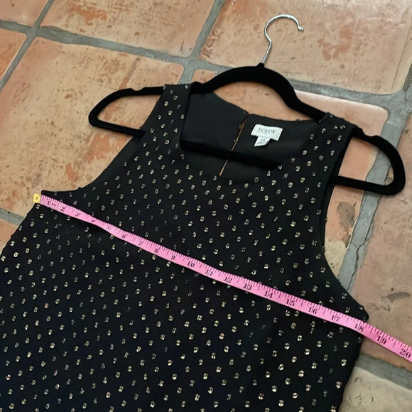 🔷 J. Crew Factory Black and Gold Sleeveless Lined Top Size XSmall - Picture 3 of 8